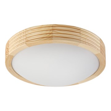 Laelamp NATURAL MODERN SLIM 1xE27/15W/230V Ø 27,5 cm, männipuidust