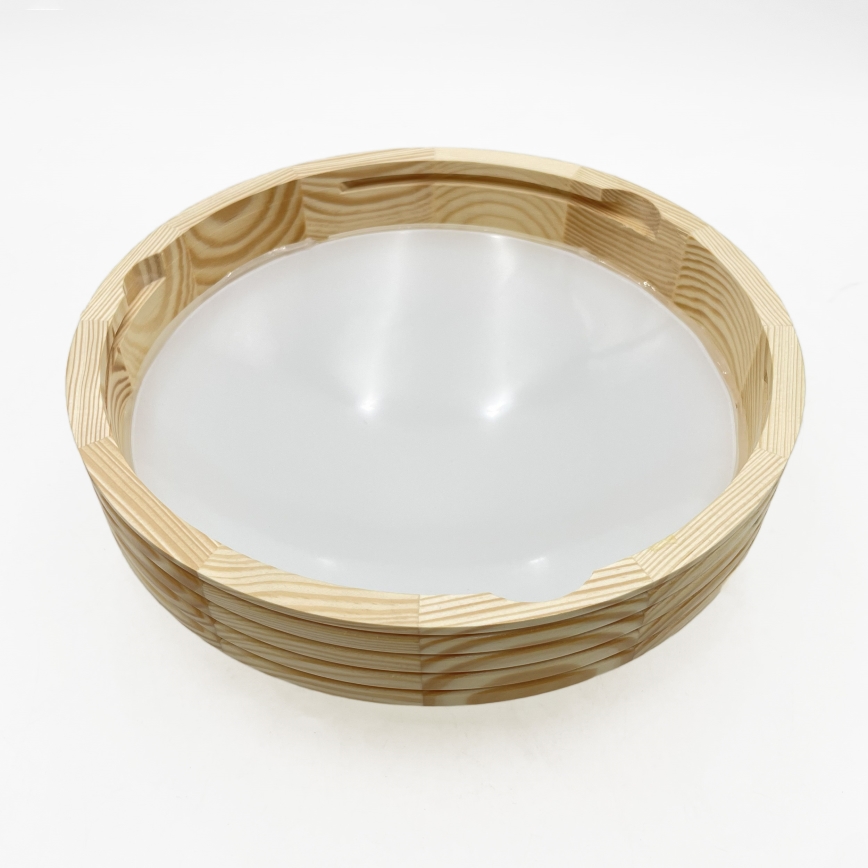 Laelamp NATURAL MODERN SLIM 1xE27/15W/230V Ø 27,5 cm, männipuidust