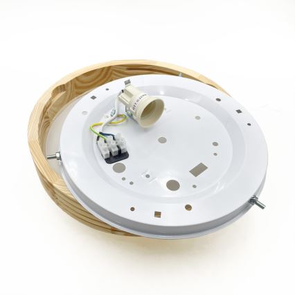 Laelamp NATURAL MODERN SLIM 1xE27/15W/230V Ø 27,5 cm, männipuidust
