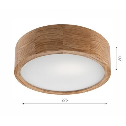 Laelamp OAK 1xE27/60W/230V tamm, läbimõõt 27,5 cm