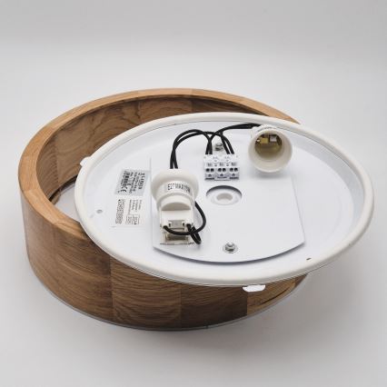 Vannitoa laelamp OAK, 2 x E27 / 15 W / 230 V, IP54, tamm, läbimõõt 27 cm — stiilne, niiskuskindel ja vastupidav