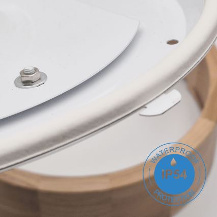 Vannitoa laelamp OAK, 2 x E27 / 15 W / 230 V, IP54, tamm, läbimõõt 27 cm — stiilne, niiskuskindel ja vastupidav