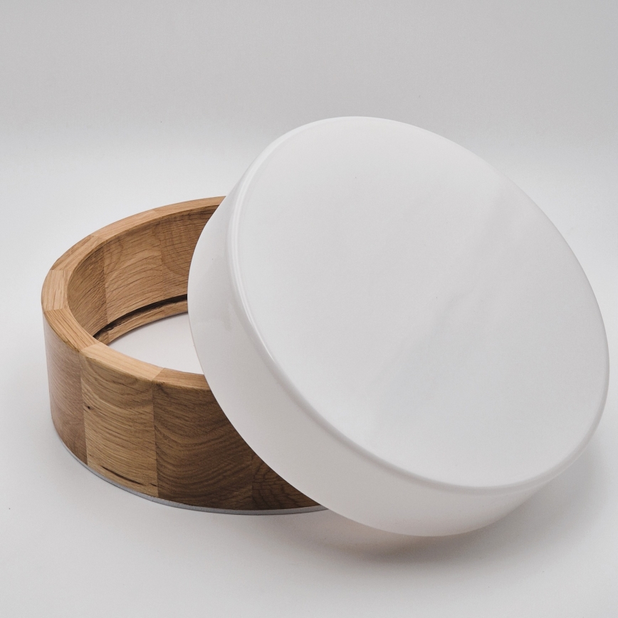 Vannitoa laelamp OAK, 2 x E27 / 15 W / 230 V, IP54, tamm, läbimõõt 27 cm — stiilne, niiskuskindel ja vastupidav