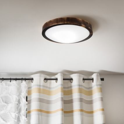 Laelamp OAK SLIM 1xE27/15W/230V läbimõõt 27 cm tamm/tumepruun