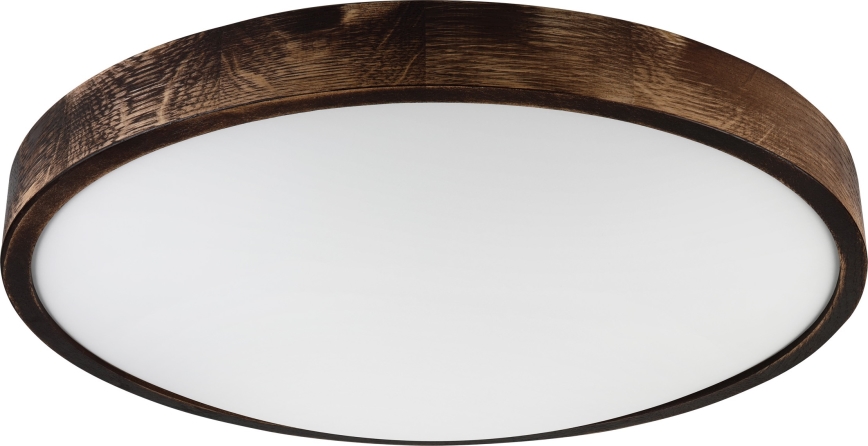 Laelamp OAK SLIM 3xE27/15W/230V, läbimõõt 47 cm, tamm/tumepruun