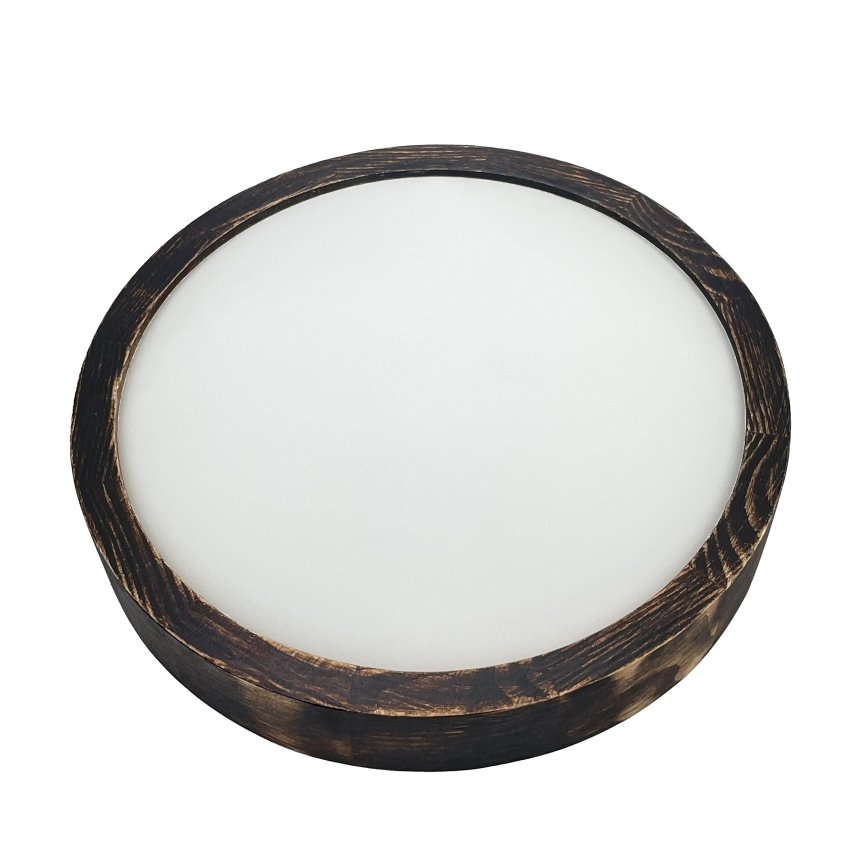 Laelamp OAK SMOKY SLIM 1xE27/15W/230V läbimõõt 27 cm tamm/tumepruun