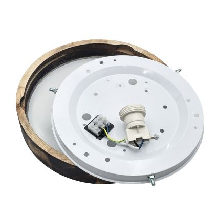 Laelamp OAK SMOKY SLIM 1xE27/15W/230V läbimõõt 27 cm tamm/tumepruun