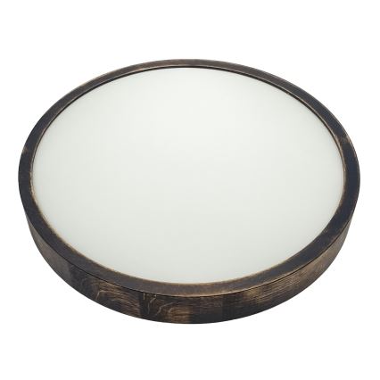 Laelamp OAK SMOKY SLIM 2xE27/15W/230V läbimõõt 37 cm tamm/tumepruun