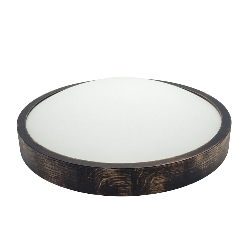 Laelamp OAK SMOKY SLIM 2xE27/15W/230V läbimõõt 37 cm tamm/tumepruun