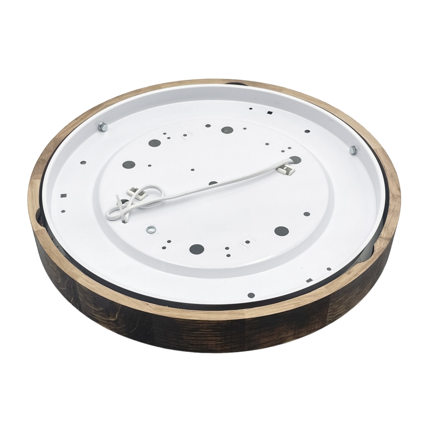 Laelamp OAK SMOKY SLIM 2xE27/15W/230V läbimõõt 37 cm tamm/tumepruun