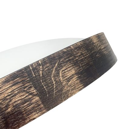 Laelamp OAK SMOKY SLIM 2xE27/15W/230V läbimõõt 37 cm tamm/tumepruun