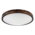 Laelamp OAK SMOKY SLIM 3xE27/15W/230V Ø 47 cm tamm/tumepruun