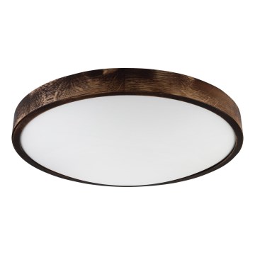 Laelamp OAK SMOKY SLIM 3xE27/15W/230V Ø 47 cm tamm/tumepruun