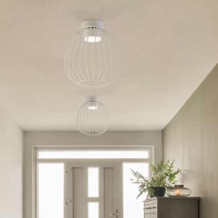 Laelamp OVELLA 1xGX53/10W/230V Ø 25 cm kreemvalge