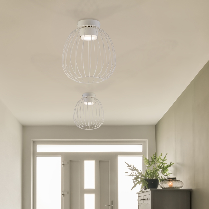 Laelamp OVELLA 1xGX53/10W/230V Ø 25 cm kreemvalge