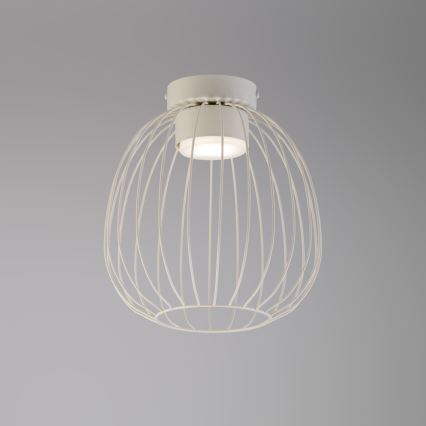 Laelamp OVELLA 1xGX53/10W/230V Ø 25 cm kreemvalge