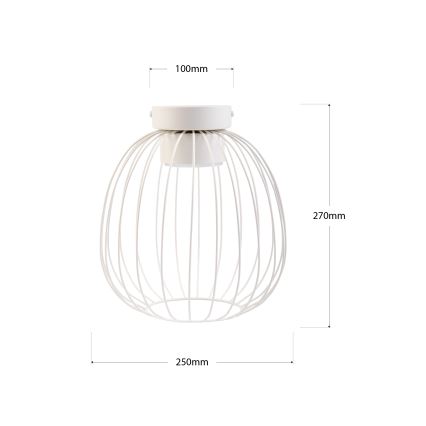 Laelamp OVELLA 1xGX53/10W/230V Ø 25 cm kreemvalge