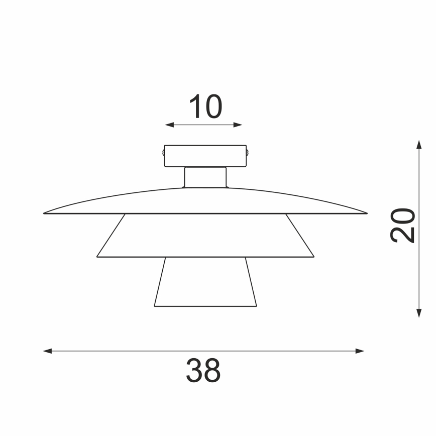 Laelamp PLATO 1xE27/15W/230V, läbimõõt 32 cm, pronksitoonis
