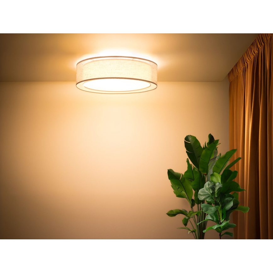 Laelamp PURO 2xE27/40W/230V, läbimõõt 50 cm, beež