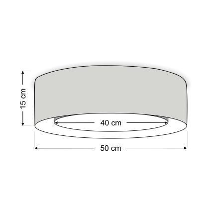 Laelamp PURO 2xE27/40W/230V, läbimõõt 50 cm, beež