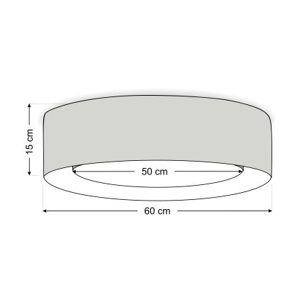Laelamp PURO 2xE27/40W/230V läbimõõt 60 cm beež