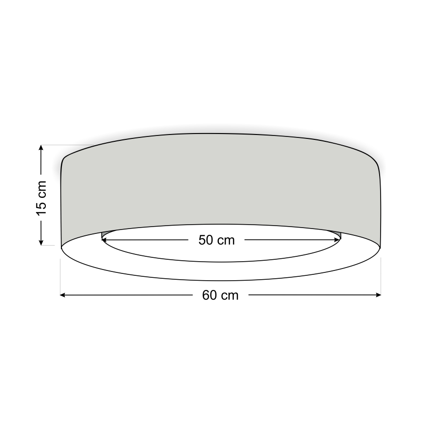 Laelamp PURO 2xE27/40W/230V läbimõõt 60 cm beež