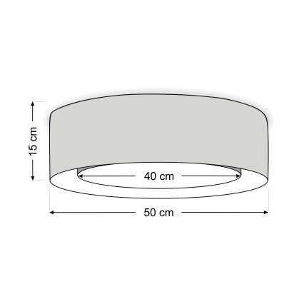 Laelamp PURO 2xE27/40W/230V, Ø 50 cm, valge