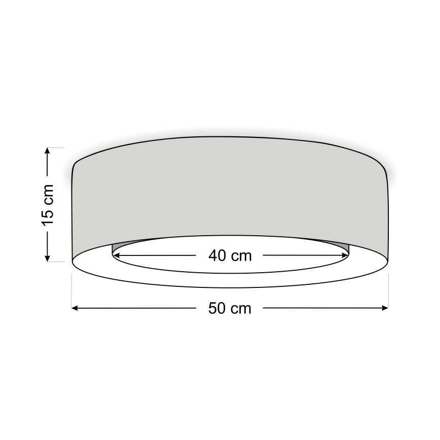 Laelamp PURO 2xE27/40W/230V, Ø 50 cm, valge
