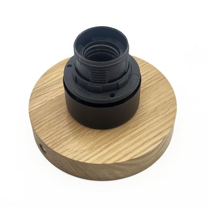 Laelamp ROCCO WOOD 1xE27/15W/230V tamm/suitsu-beež läbimõõt 18 cm