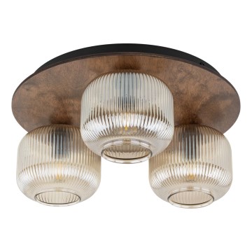 Laelamp SALVIA 3xE14/10W/230V läbimõõt 40 cm pruun/suitsupruun