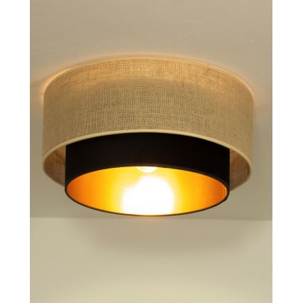Laelamp SARTA 1xE27/60W/230V läbimõõt 45 cm must/juut