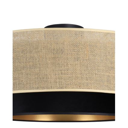 Laelamp SARTA 1xE27/60W/230V läbimõõt 45 cm must/juut