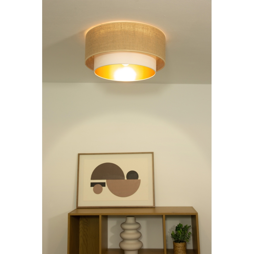 Laelamp SARTA 1xE27/60W/230V Ø 45 cm valge/juut
