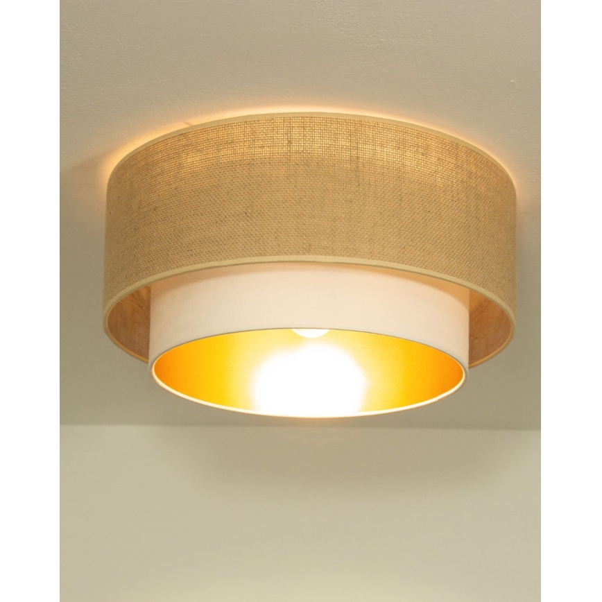 Laelamp SARTA 1xE27/60W/230V Ø 45 cm valge/juut