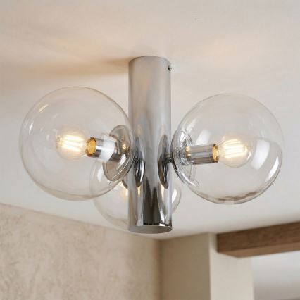Laelamp SFERIO 3xE14/5W/230V läikiv kroom/läbipaistev