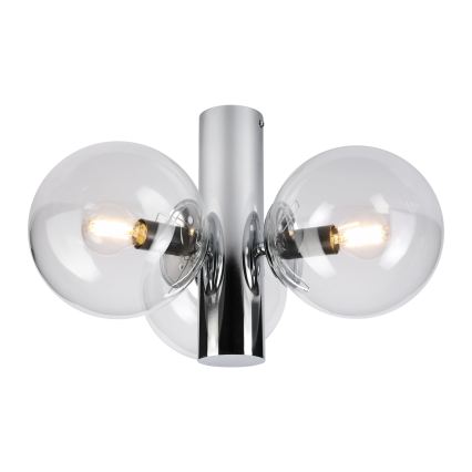 Laelamp SFERIO 3xE14/5W/230V läikiv kroom/läbipaistev