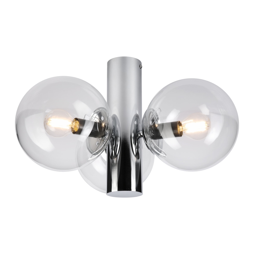 Laelamp SFERIO 3xE14/5W/230V läikiv kroom/läbipaistev