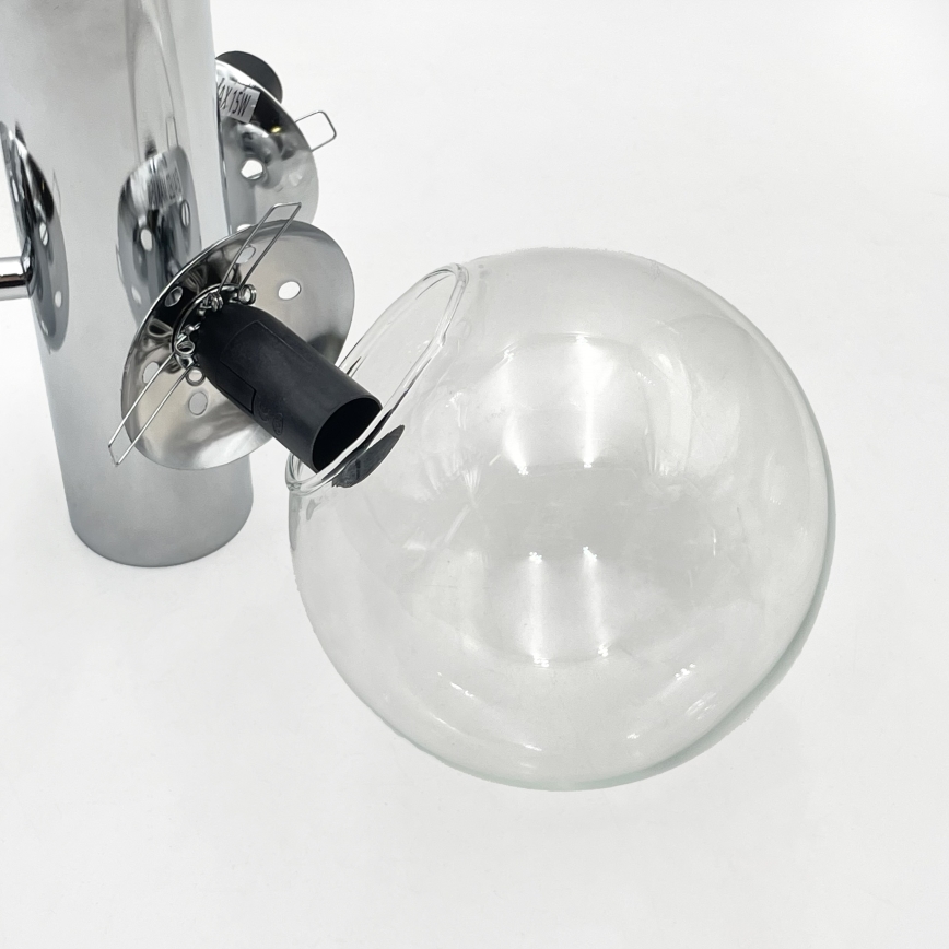 Laelamp SFERIO 3xE14/5W/230V läikiv kroom/läbipaistev