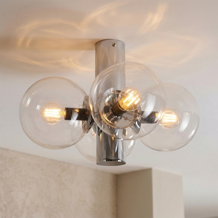 Laelamp SFERIO 4xE14/5W/230V läikiv kroom/selge