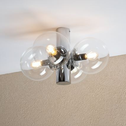 Laelamp SFERIO 4xE14/5W/230V läikiv kroom/selge