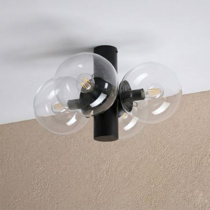 Laelamp SFERIO 4xE14/5W/230V must/läbipaistev