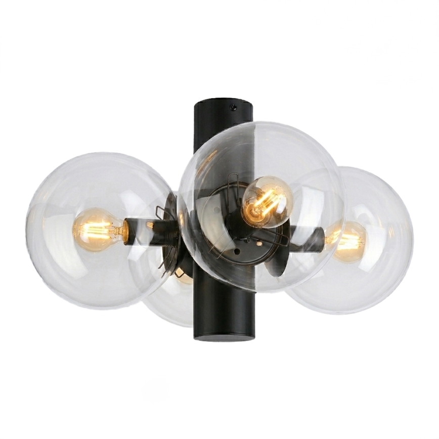 Laelamp SFERIO 4xE14/5W/230V must/läbipaistev