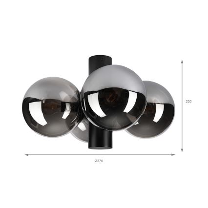 Laelamp SFERIO 4xE14/5W/230V must/suitsune must
