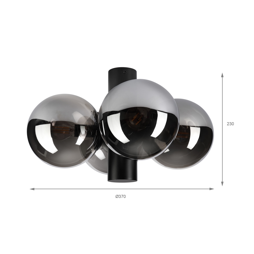 Laelamp SFERIO 4xE14/5W/230V must/suitsune must