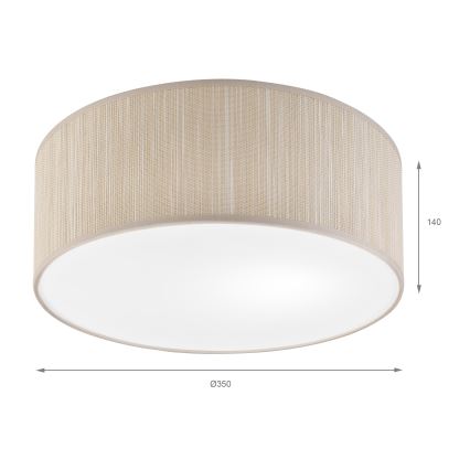 Laelamp SIRJA 1xE27/15W/230V läbimõõt 35 cm beež