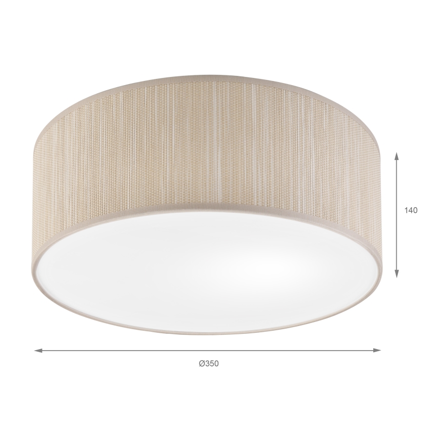 Laelamp SIRJA 1xE27/15W/230V läbimõõt 35 cm beež