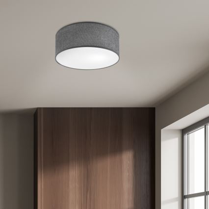 Laelamp SIRJA 1xE27/15W/230V läbimõõt 35 cm hall