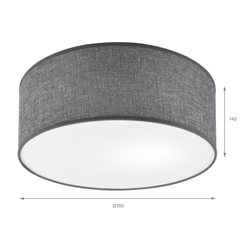 Laelamp SIRJA 1xE27/15W/230V läbimõõt 35 cm hall