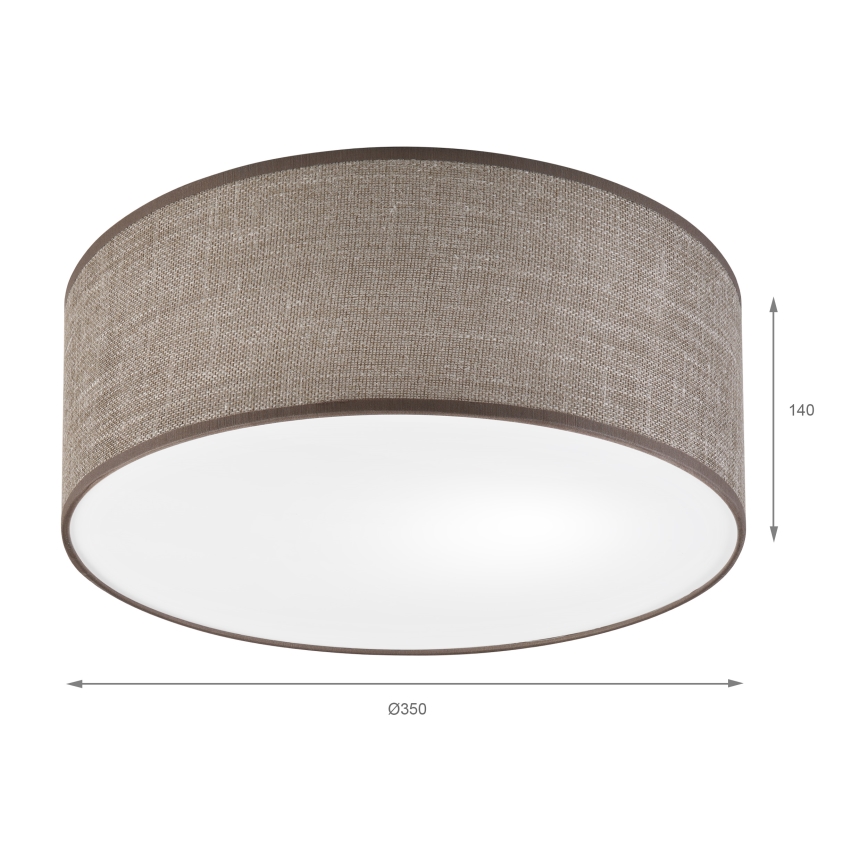 Laelamp SIRJA 1xE27/15W/230V läbimõõt 35 cm pruun