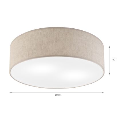 Laelamp SIRJA 2xE27/15W/230V läbimõõt 45 cm beež